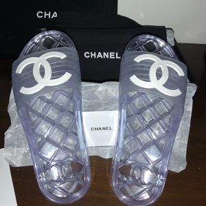Chanel Clear Jelly Slides